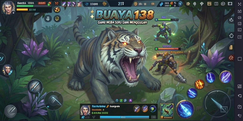 Tampilan dinamis dari gameplay seru MOBA.