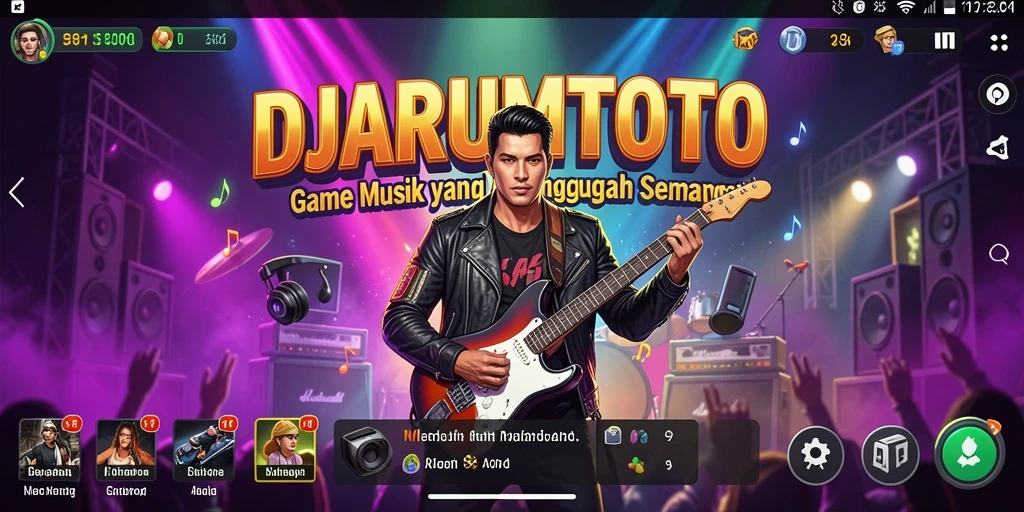 Screenshot dari gameplay DJARUMTOTO yang menampilkan keseruan bermain musik.