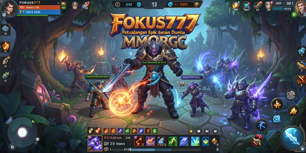 Screenshot FOKUS777 menampilkan aksi seru dalam gameplay MMORPG.