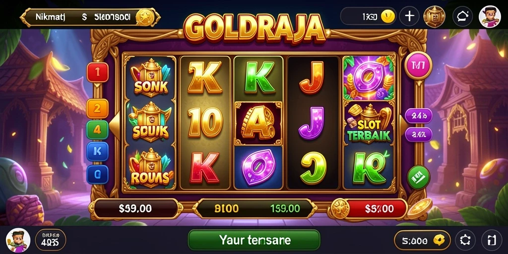 Screenshot gameplay GOLDRAJA dengan grafis memukau.