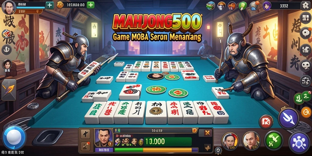 Tampilan gameplay MOBA yang seru dan menarik di MAHJONG500.