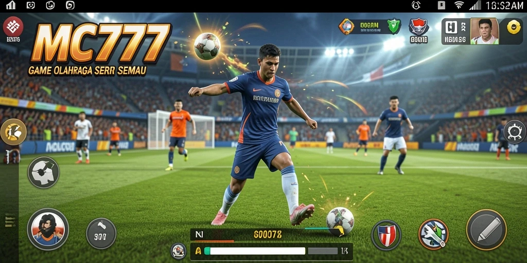 Tampilan gameplay seru dari MC777 dengan aksi olahraga yang menegangkan.