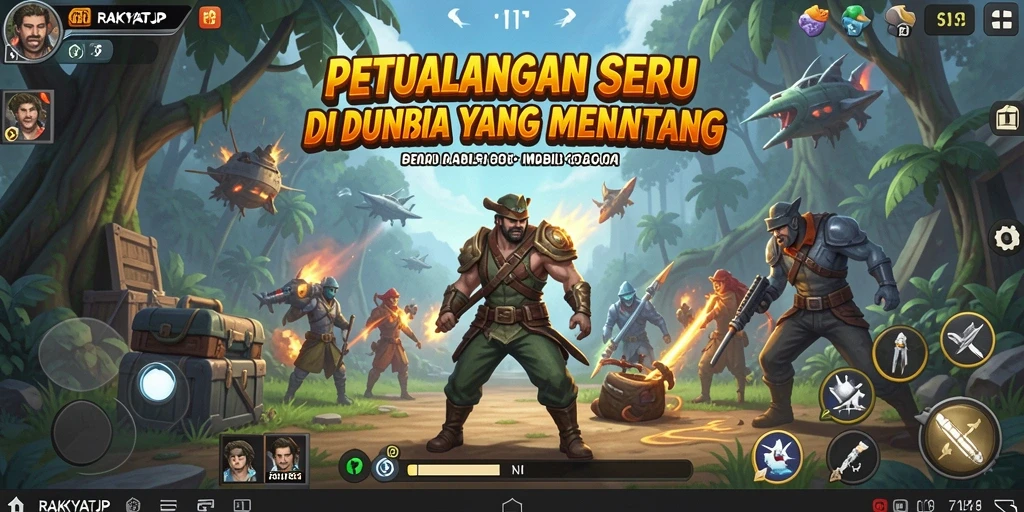 Tampilan gameplay RAKYATJP yang menarik dan dinamis.
